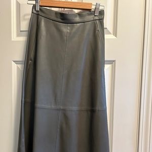Mango A-line Faux Leather Skirt